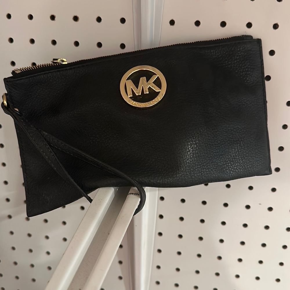 Michael Kors black wristlet